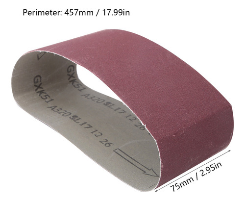 Cinto 10 Peças De Lixamento Abrasivo 457x75mm Grits Sander A