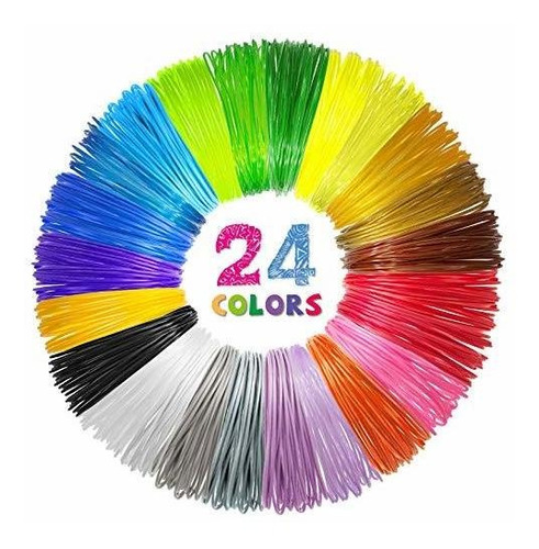 Pluma 3d Filamento Pla 24 Colores, 1.75mm, 240 Pies,
