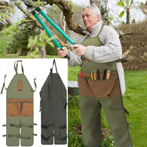 Delantal De Piernas Impermeables De Bolsillo Múltiple Oxford
