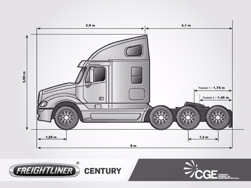 Camion Cerealero Century Class Freightliner Americano