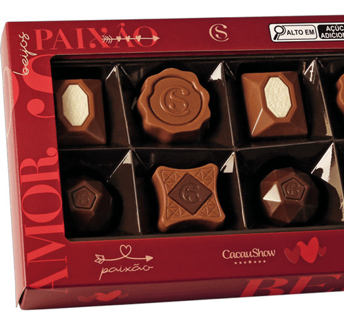 Caixa De Bombons Sortidos Amor Cacau Show 80g