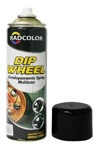 Tinta Spray Envelopamento Liquido Dip Wheel 500ml Preto