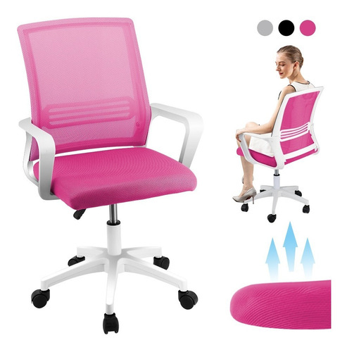 Silla Ejecutiva Con Respaldo Y Giro, Regulable, Para Oficina