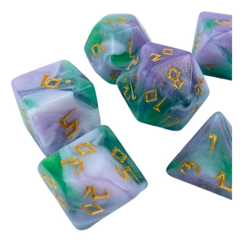 5 Dados De Juego De 7 Piezas Para Juego De Mesa