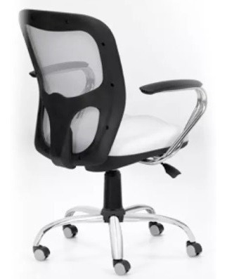 Imagen 6 de 8 de Silla Oficina India Con Brazos Y Base Cromados Kromo-s