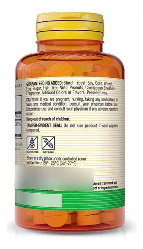 Mason Natural Ácido Fólico De 800 Mcg, Ayuda A La Función Del Sistema Nervioso, 100 Tabletas