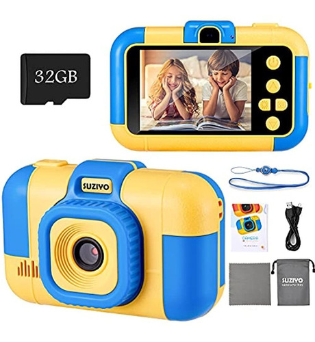 Suziyo Cámara Para Niños, Videocámara Digital De Doble Lente