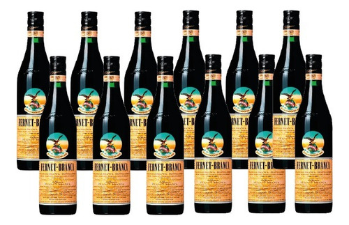 12 Aperitivo Fernet Branca 750 Ml