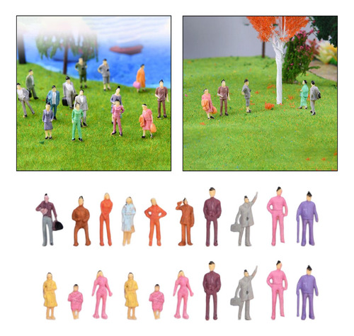 Figuritas Pintadas A Mano Micro Paisaje 20 Piezas 75.