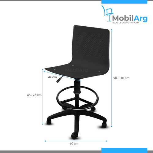 Imagen 3 de 8 de Silla Cajera Banqueta Alta Giratoria Mostrador Oficina Recepcion Reforzada C/garantia Soporta 120 Kg