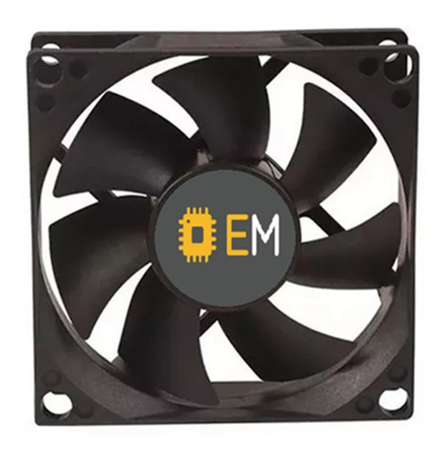 Cooler Ventilador 12vdc 80x80x25 Buje Plástico Emakers