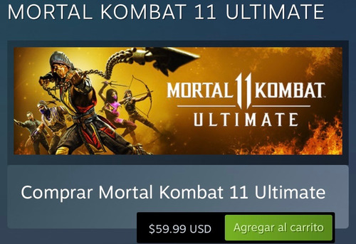 Mortal Kombat 11 Ultimate Steam Código Key Global