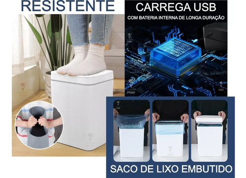 Apertura Automática De Papelera Sin Sensor De Mano Usb