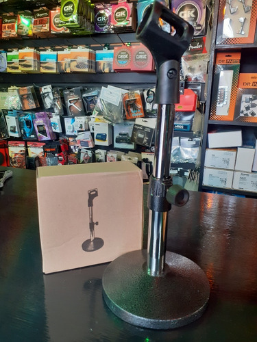 Pie Soporte Microfono De Mesa Pesado Pipeta Ajuste Metalico