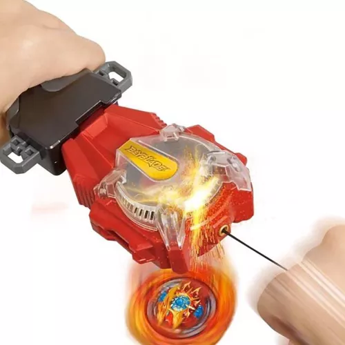 Beyblade Lançador Sparking Burst Superking Rotação Direita Faisca