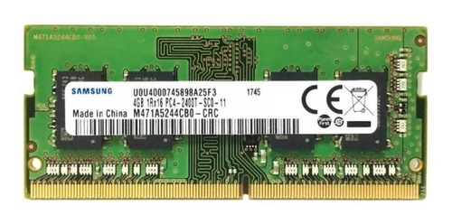 Memoria RAM color verde  4GB 1 Samsung M471A5244CB0-CRC