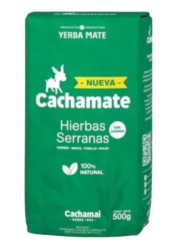 Yerba Mate Cachamate Hierbas Serranas De 500g Pack 10u