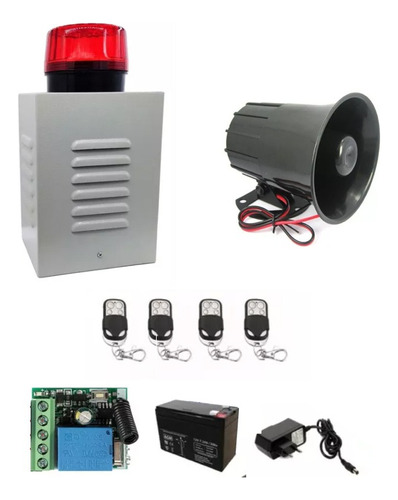 Alarma Comunitaria 20w + 4 Controles + Bateria + Envio