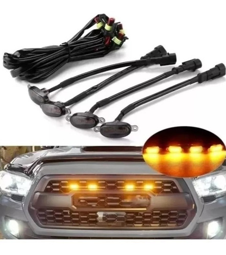 Luces Led Amarillas Lujo Para Persiana Parrilla Tipo Ford X4