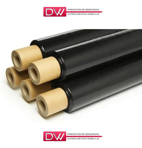 Imagen 5 de 10 de Film Stretch Negro 50cm Con Mango Virgen Dw! Oferta
