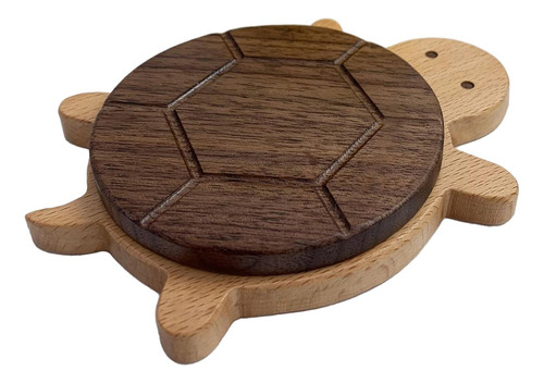 Posavasos De Madera Con Forma De Tortuga, Ideal Para