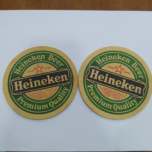 Antiguo Par De Posavasos Heineken 