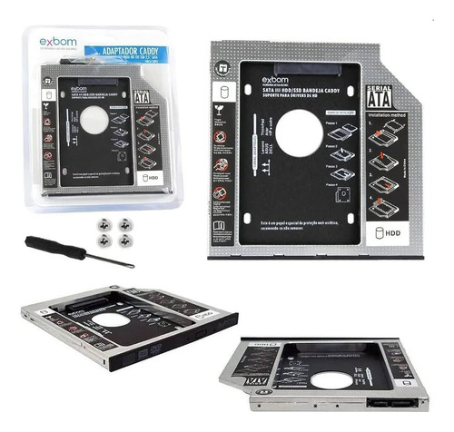 Adaptador Dvd Para Hd Ou Ssd Notebook Drive Caddy 12.7mm