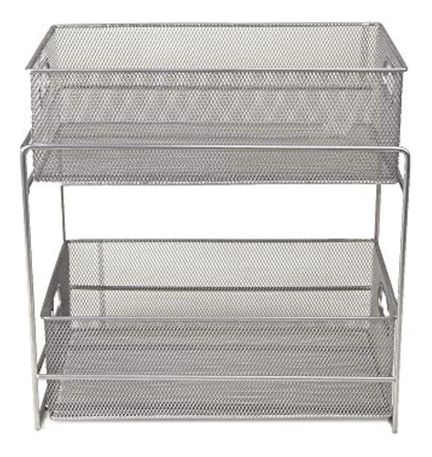 Mind Reader 2 Tier Metal Mesh Storage Baskets Organizador Ho