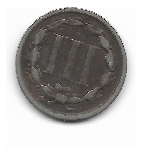 Moneda Estados Unidos 3 Cent 1865 Km 95 (Usado)