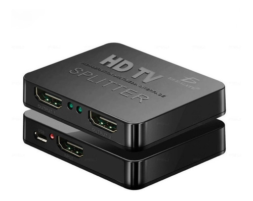 Splitter Hdmi 1x2 Amplifica Duplica Señal Full Hd 3d 4k