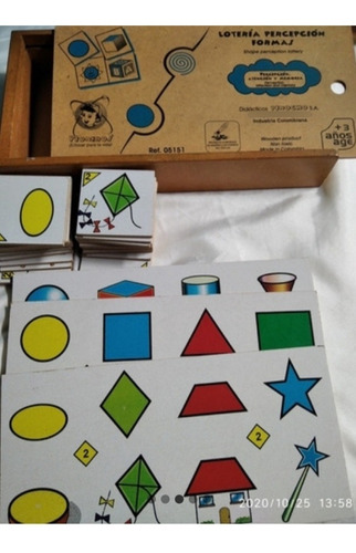 Juego Didáctico  Lotería De Figuras  Y Formas Educativo.