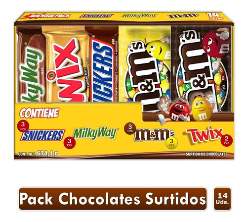 Combo Oferta Chocolatinas Surtidas Snickers, M&m, Milky Way