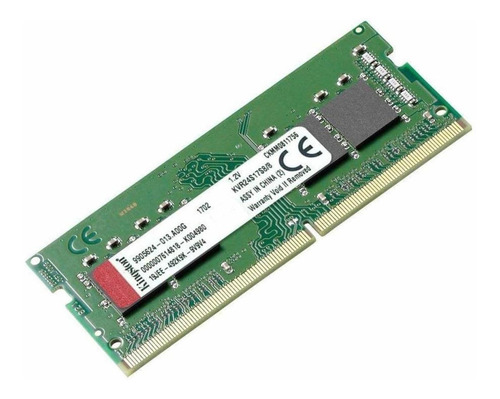 Imagem 1 de 1 de Memória RAM ValueRAM color verde  8GB 1 Kingston KVR24S17S8/8