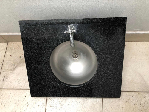 Mesada De Mármol Bacha Baño Acero Inox. Canilla Exc.estado (Usado)