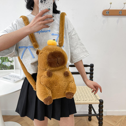 Capibara Mochila De Felpa Kawaii Bolso De Hombro Color Cpbla Backpack