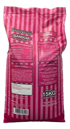 Alimento Balanceado Gandum Perro Economico Bolsa 15kg