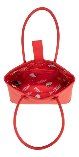 Bolsa Satchel Oe X Hello Kitty Grande Color Rojo