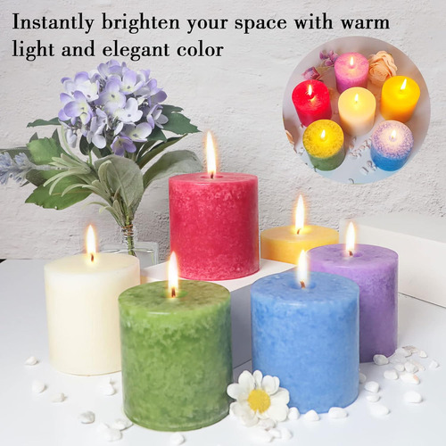 Velas Perfumadas De Pilar - Paquete De 6 Velas De Pilar De A
