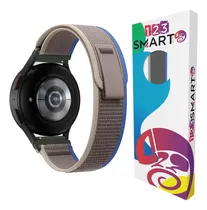 Comprar Pulseira De Nylon Auto-aderente 22mm Marca 123smart Para Samsung Galaxy Watch 46mm R800 Gear S3 Classic Frontier Watch 3 45mm Gear 2 Hitwear Psw02pm Gt 1 2 3 4 46mm - Cor Cinza Com Azul
