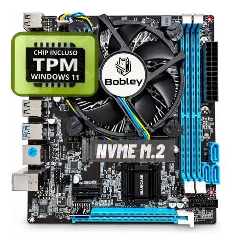Kit I5 3570 Placa Mãe Lga1155 B75 Cooler Com Chip Tpm 2.0 Preto