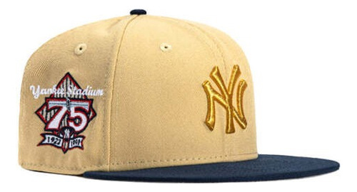 Gorra New Era 59fifty New York Yankees 75th Anniversary Gold