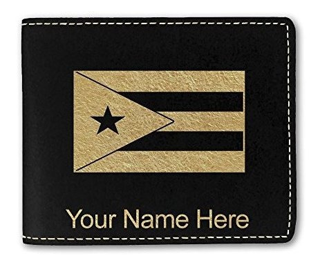 Cartera De Cuero Faux, Bandera De Puerto Rico, 19bjw