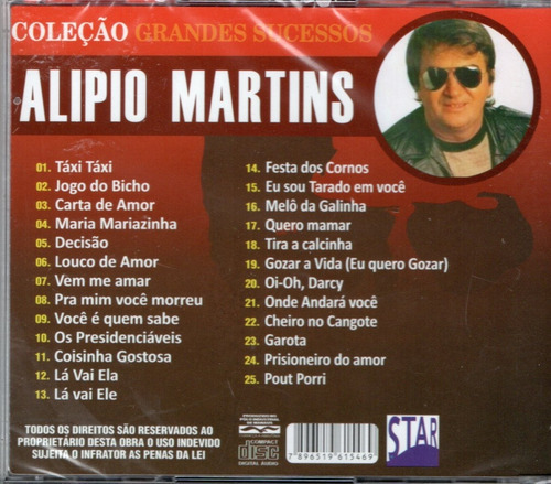 Cd -alipio Martins - Colecao Grandes Sucessos