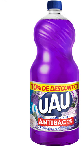 Desinfetante Uau Antibac Lavanda E Rosas 2l