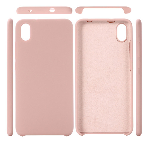 Funda De Silicona Líquida Para Teléfono, Color Rosa, Cubiert