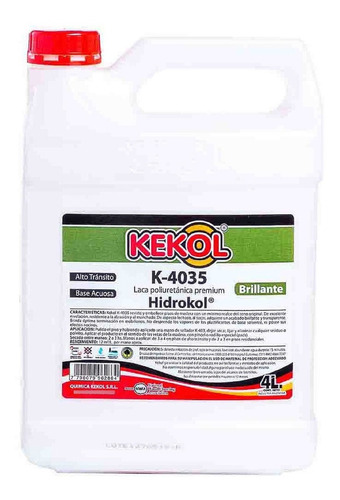 Hidrolaca Plastificante Kekol Piso Madera Parquet K4035 4l