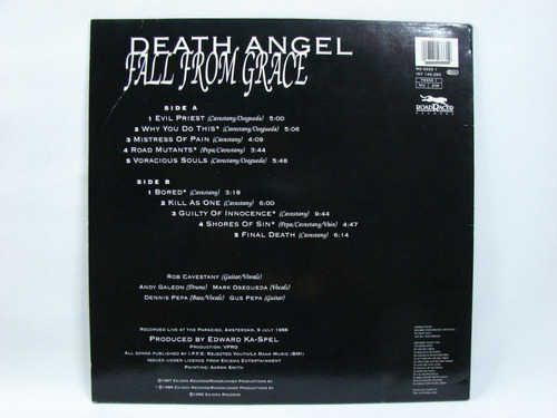 Vinilo Death Angel Fall From Grace 1990 Ed Holanda C/1 (Usado)