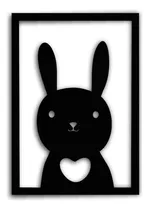 Comprar Cuadro Decorativo Minimalista Conejo Mdf 3mm 38,5cm X 27m
