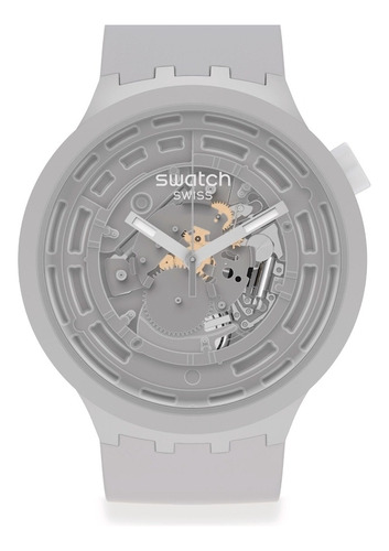 Reloj Swatch Unisex Bioceramic Big Bold C-grey Sb03m100 Gris