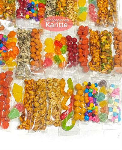 Gomitas Y Cacahuates En Bolsa De Celofán 100 Piezas
